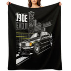 Mercedes Benz 190E AMG Evolution II Travel-friendly Throw Blanket