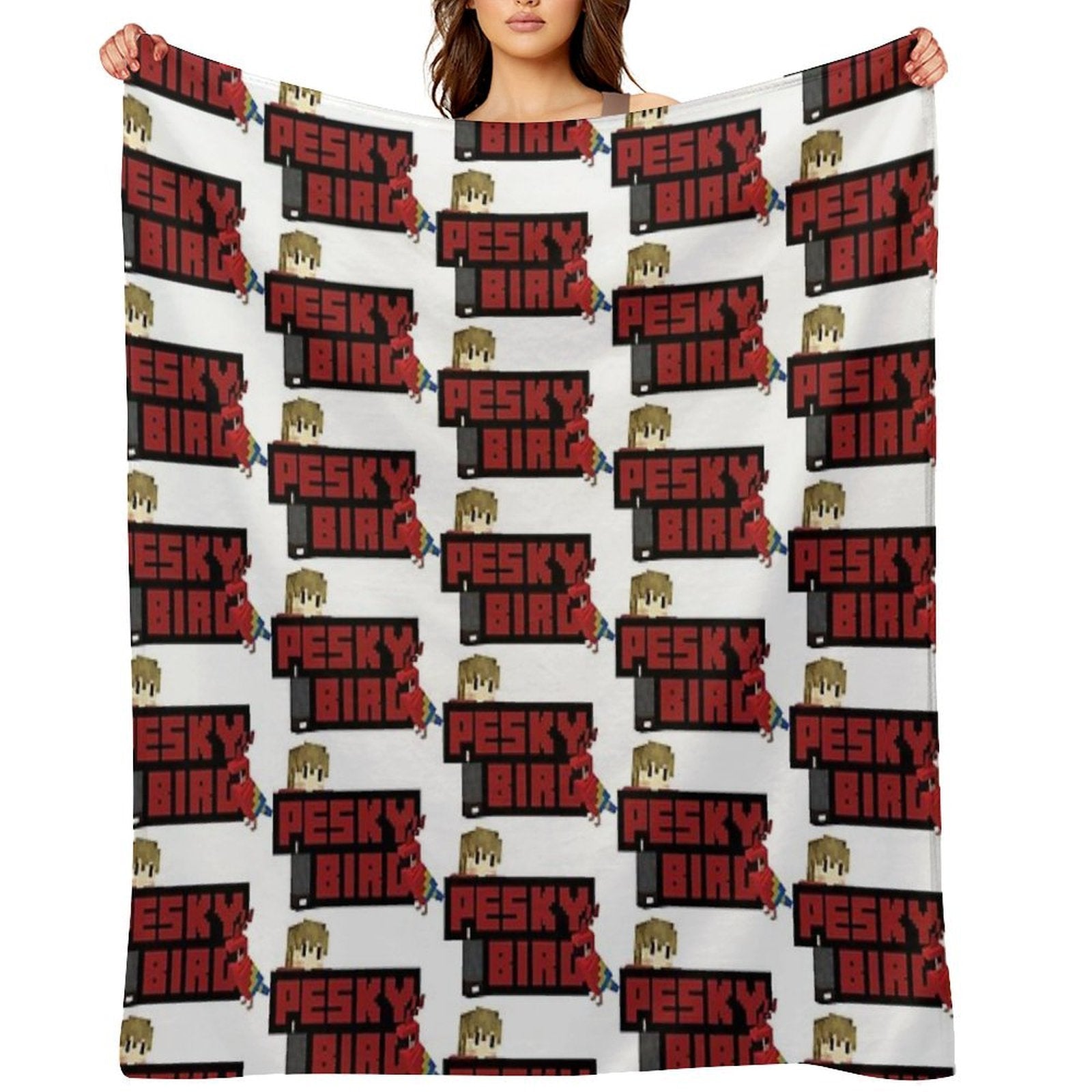 Pesky Bird - Layered Mobs Multi-functional Throw Blanket