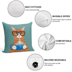 Ginger Catpuccino Coffee Cat Soft High-Density Material Throw Pillow