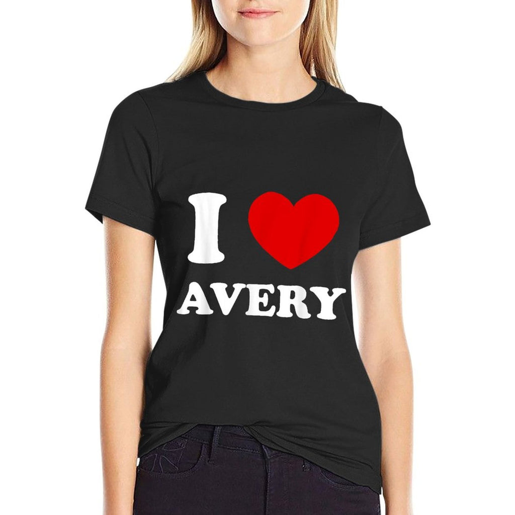 I Love Avery I Heart Avery Funny Avery  Graphic-printed T-Shirt