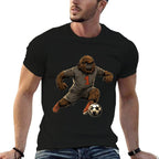 Funny Bigfoot Sasquatch for Men Women Coach Player Soccer  Oversized Silhouette T-Shirt