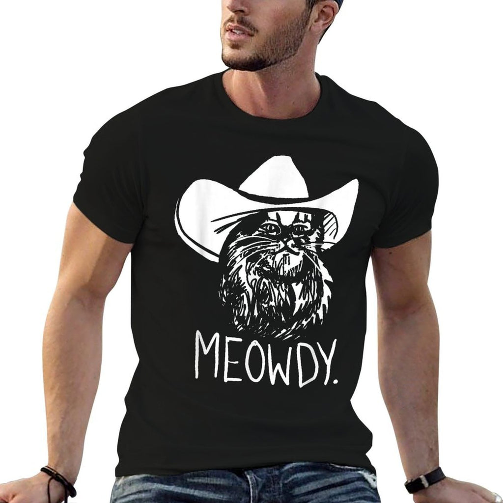 Meowdy Texas Cat Meme Men Women Girls Kids  Soft T-Shirt