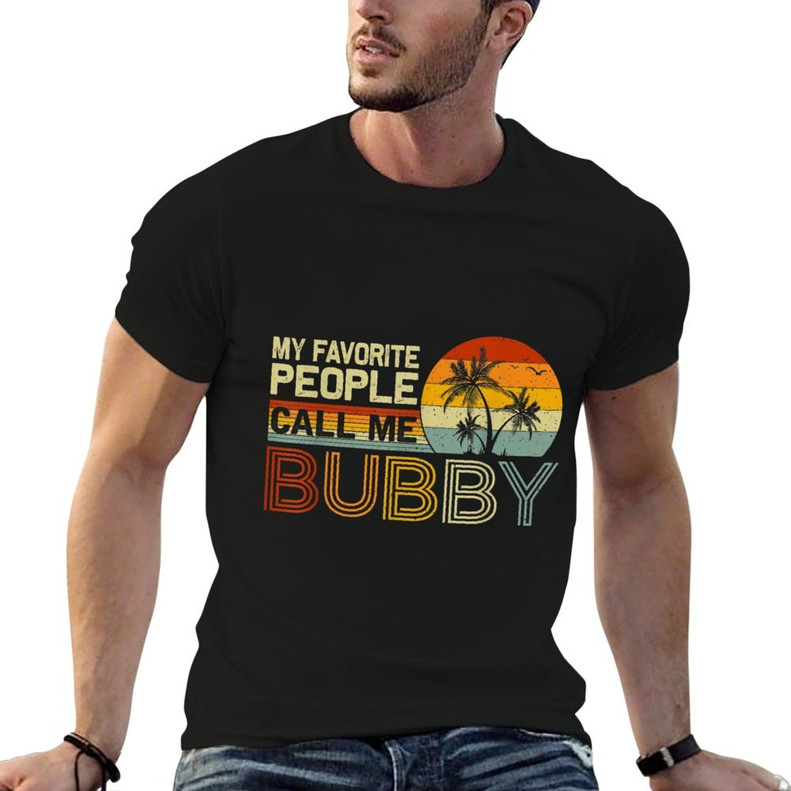 My Favorite People Call Me Bubby Vintage Retro Funny Bubby  Vintage-inspired T-Shirt