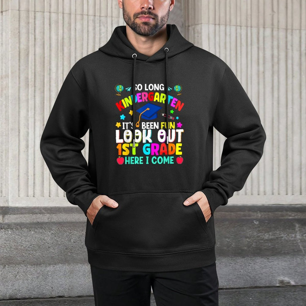 So Long Kindergarten Graduation Grad Teacher Kid Boy Girl Colorfast Hoodie