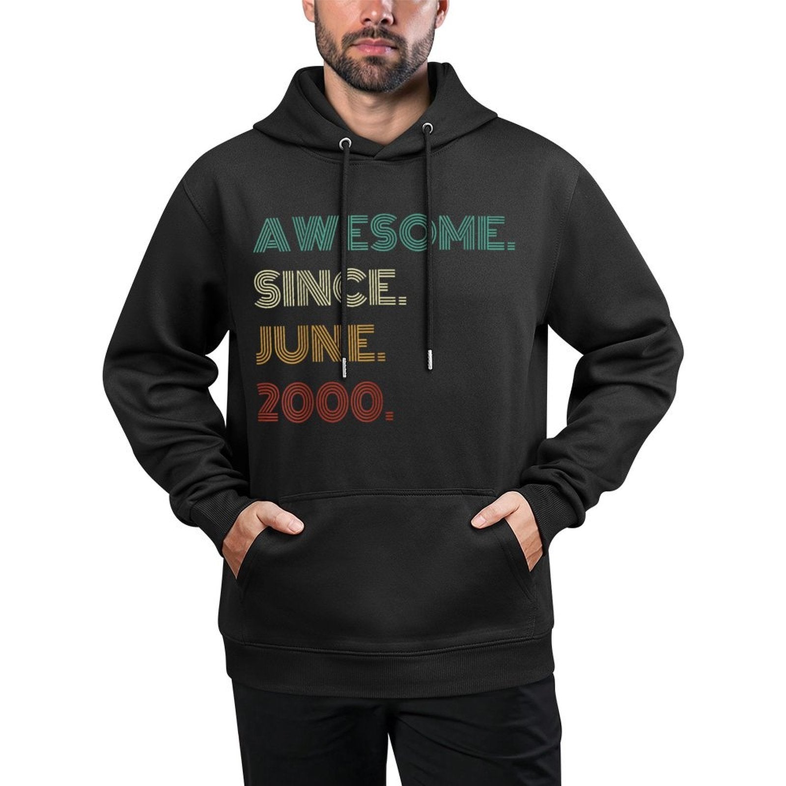 25 Years Old Awesome Since June 2000 25th Birthday All-Day Comfort Hoodie
