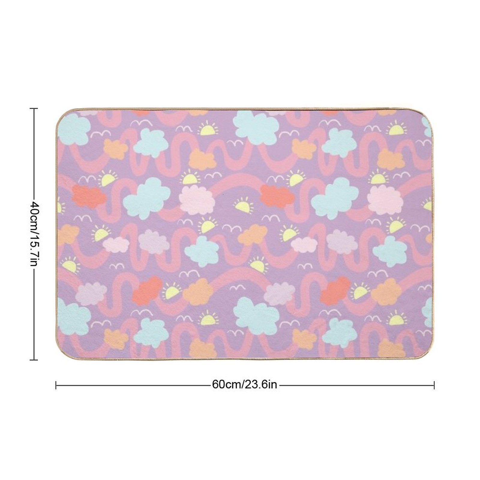 Dreamy Vibes Pastel  Odorless Bath Mat