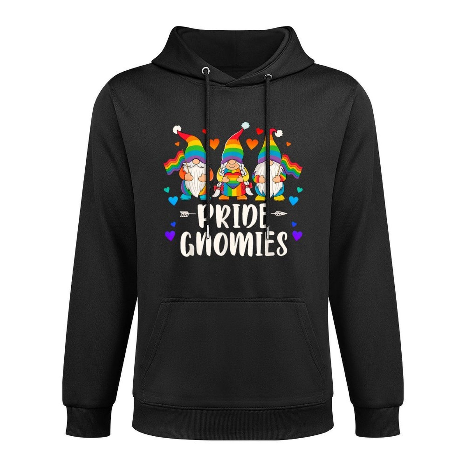 Pride Gnomies, LGBT Pride, Rainbow Colors Cotton-Polyester Blend Hoodie