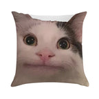 Polite Cat Meme, Funny Cat Meme Soft Warmth Comfort Throw Pillow