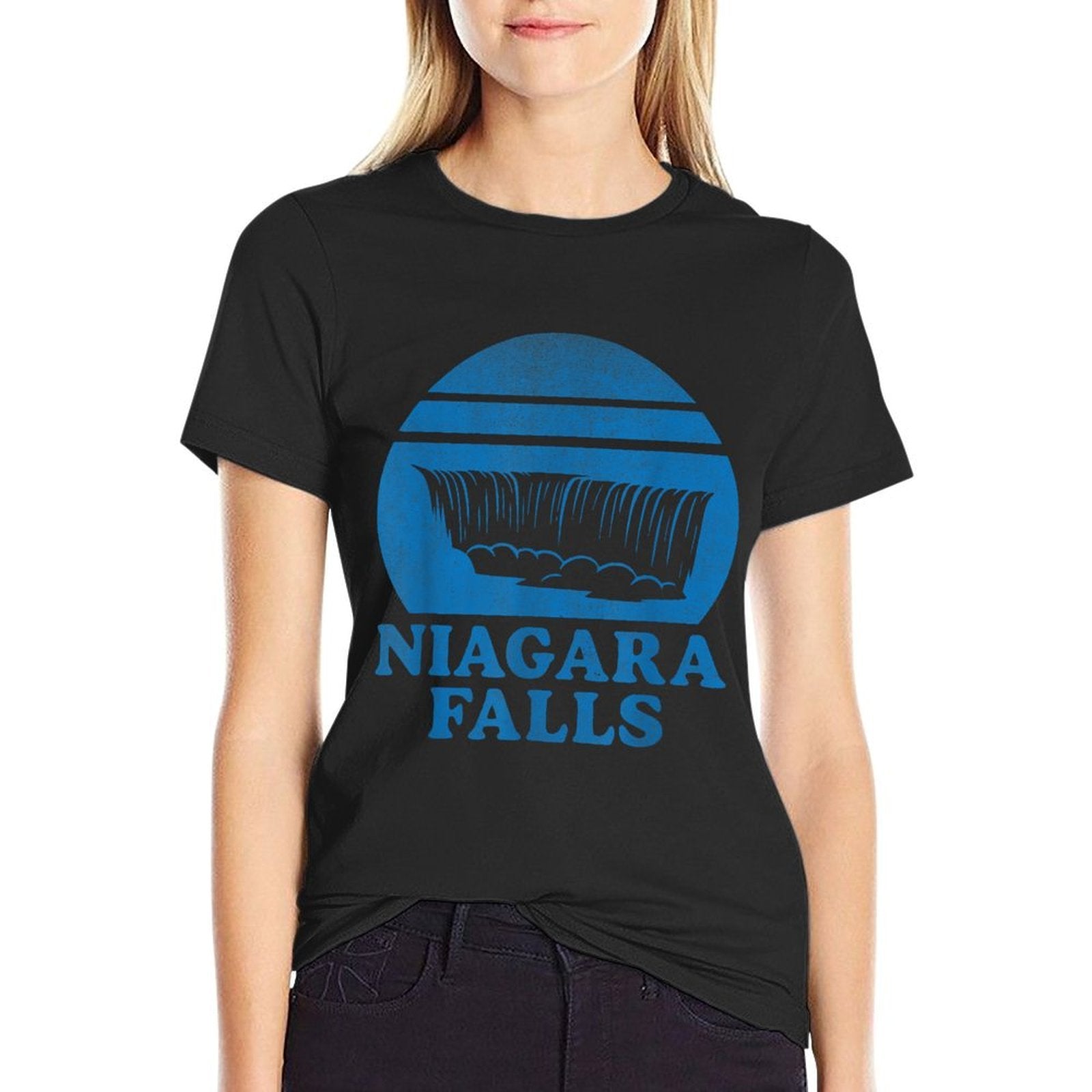 Niagara Falls Waterfall Retro Souvenir Tourist Gift  Moisture-wicking T-Shirt