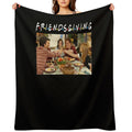 Friendsgiving Classic Fríénds Funny Thanksgiving Eco-conscious Throw Blanket