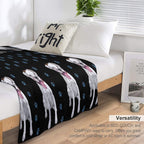 White Boxer Dog Cute Pattern Travel-friendly Throw Blanket