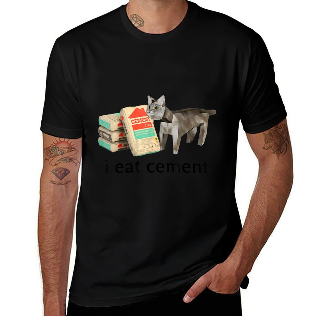 I Eat Cement Cat Kids Funny Dank Cat Meme  Breathable T-Shirt