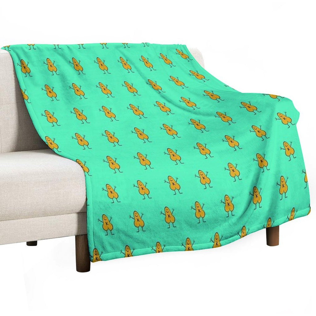 Postal Brain Damaged Krotchy Pattern Versatility Throw Blanket