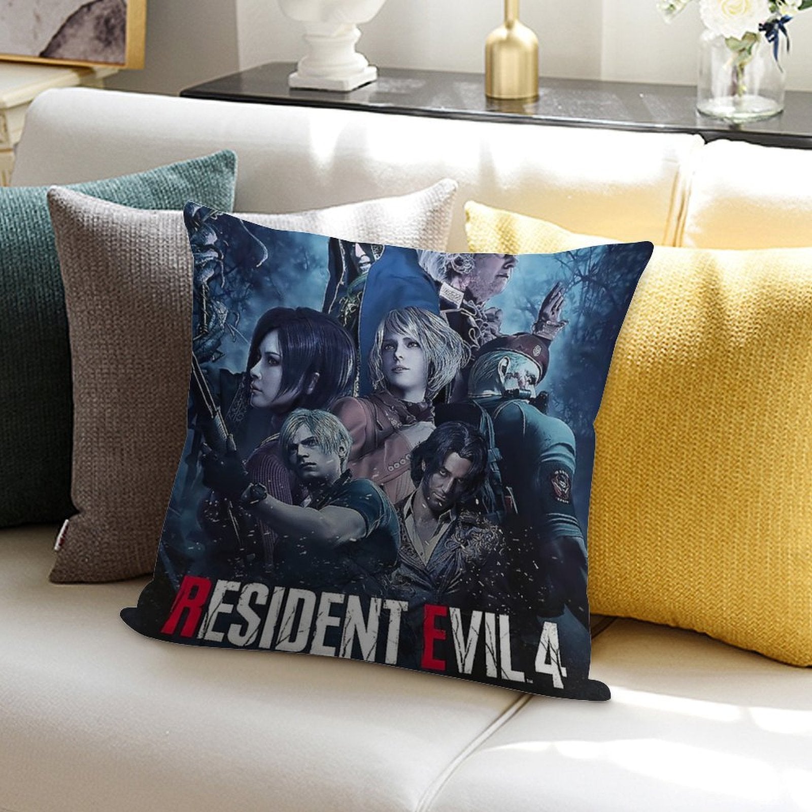 Resident Evil 4 Remake, Re4, Resident Evil 4 Soft High-Density Material Throw Pillow
