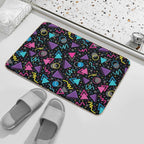 Neon Retro 90S Sprinkle Pattern  Anti-Trip Bath Mat