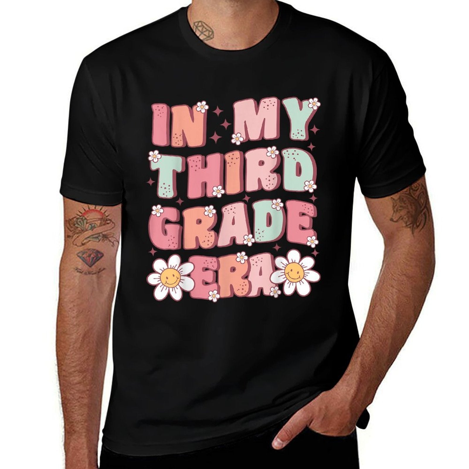 In My Third Grade Era Cute Groovy 3rd Grade Back to School  Polyester Blend T-Shirt