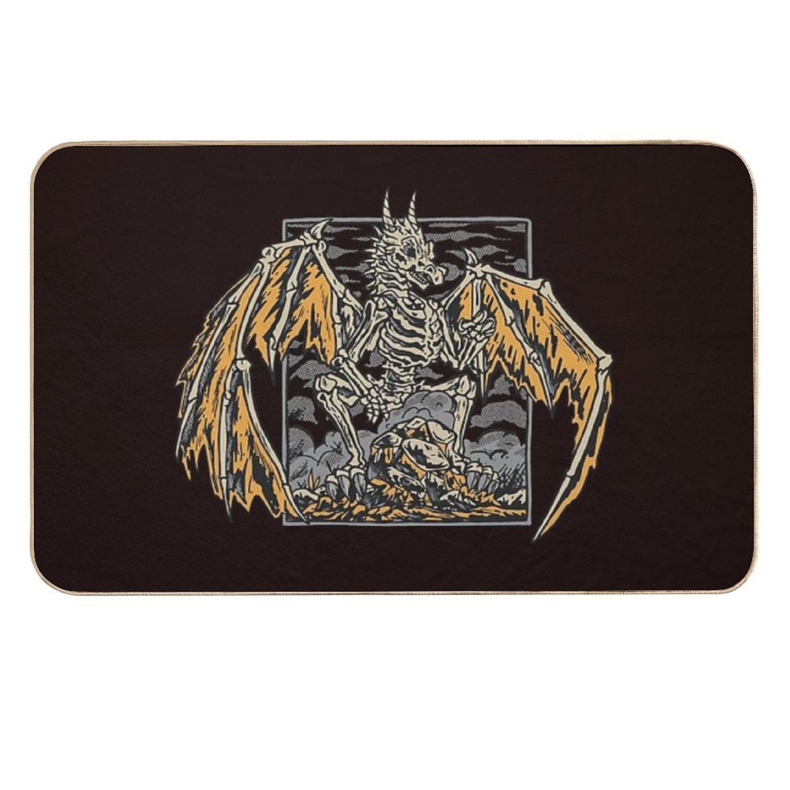Skeleton Dragon  Absorbent Bath Mat