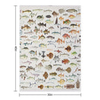 Fish Chart Comfort Throw Blanket
