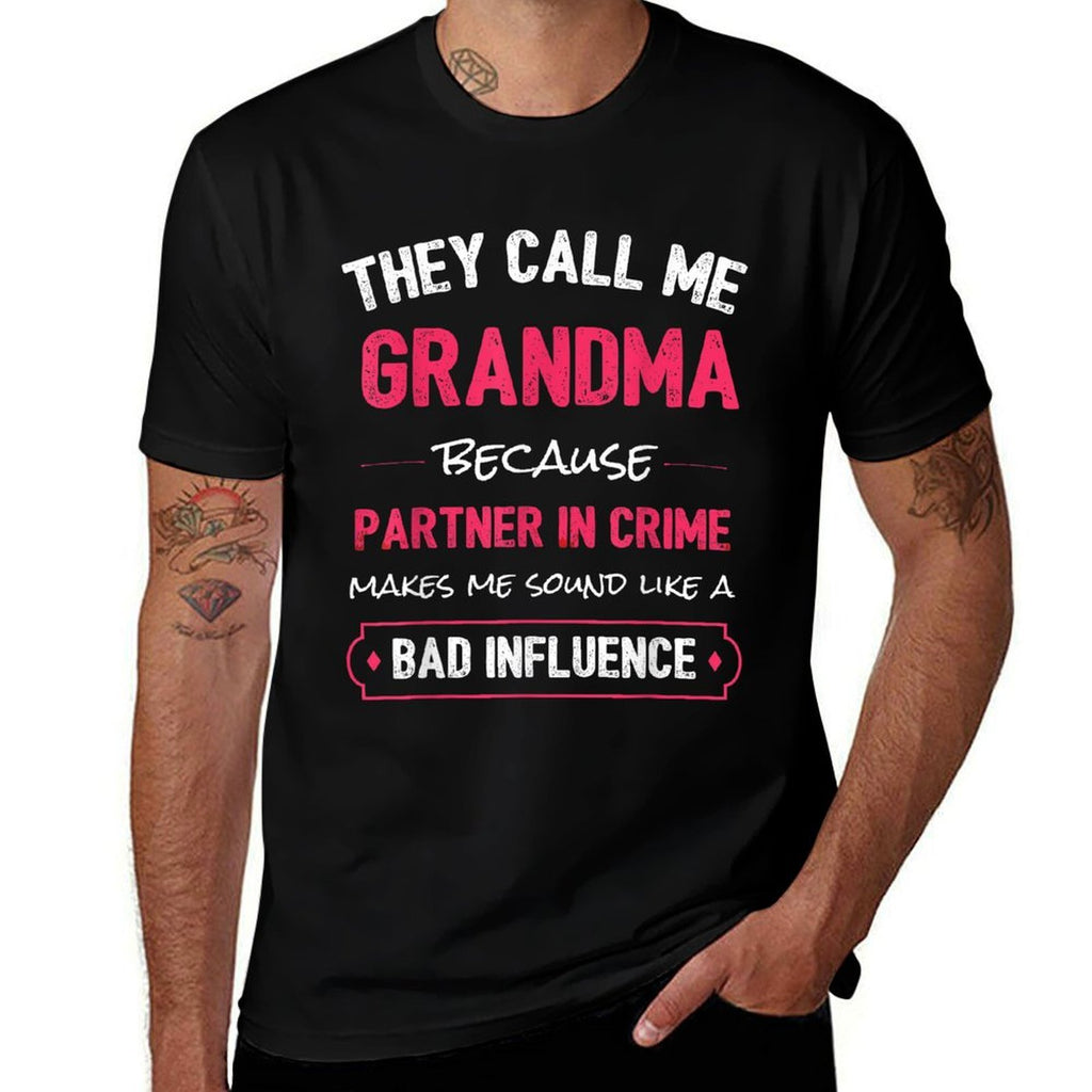 Funny Grandma, Grandma Partner In Crime  Relaxed-fit T-Shirt