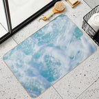Blue Ocean Waves  Slip-Resistant Bath Mat