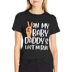 On My Baby Daddys Last Nerve Funny Groovy Peace Happy  Vintage-inspired T-Shirt