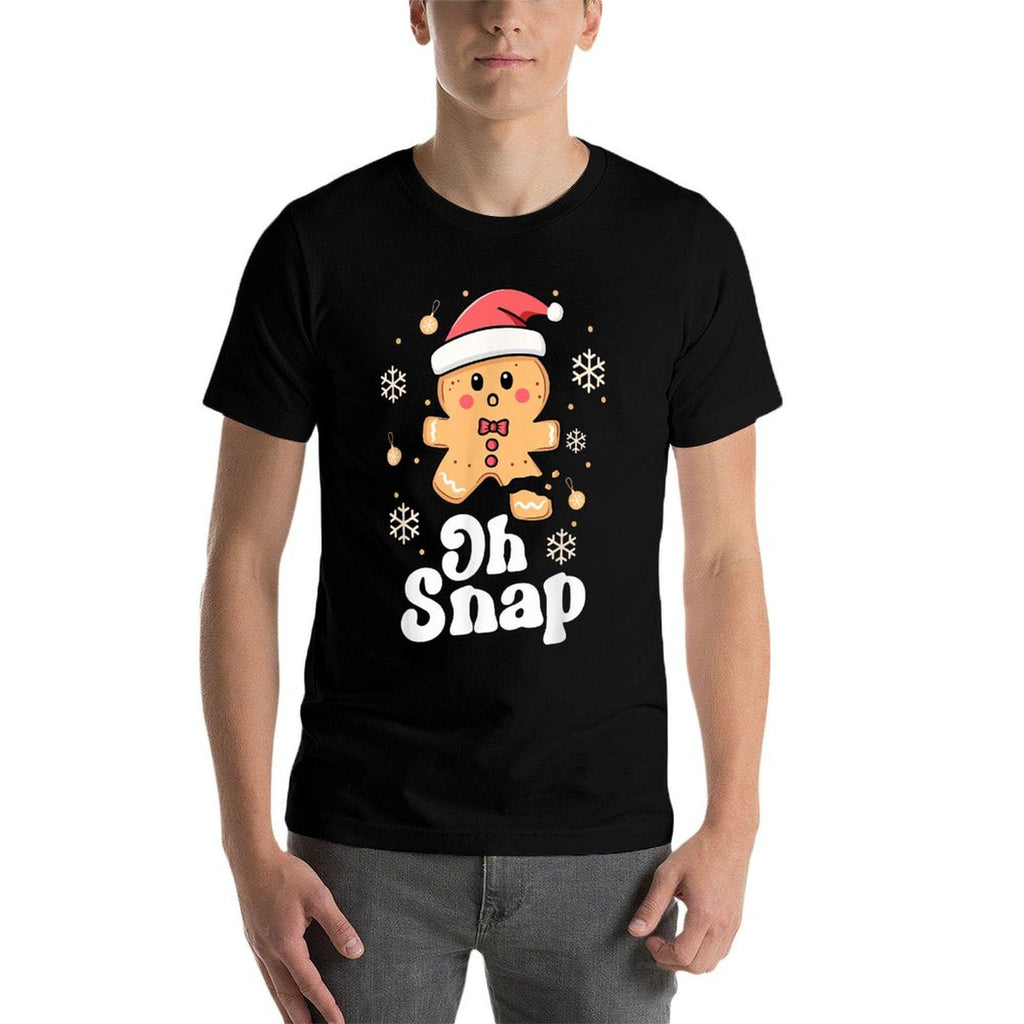 Oh Snap Gingerbread Man Cute Christmas Cookie Baking Team  Graphic-printed T-Shirt