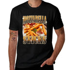 Mozzarella Cheese Sticks Bootleg Rap Memes Aesthetic  Fade-proof Color T-Shirt