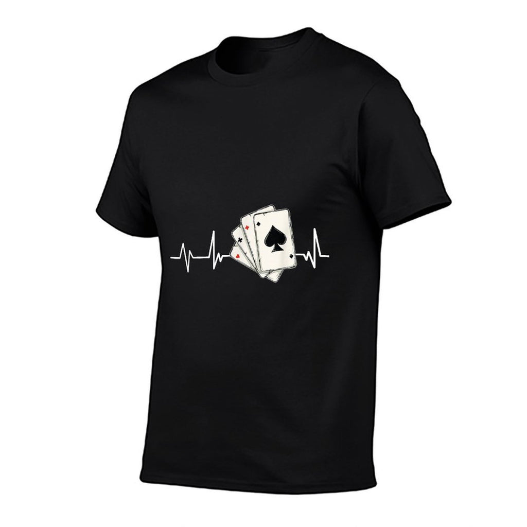 Poker Player Heartbeat EKG Gift Poker  Slim-fit Cut T-Shirt
