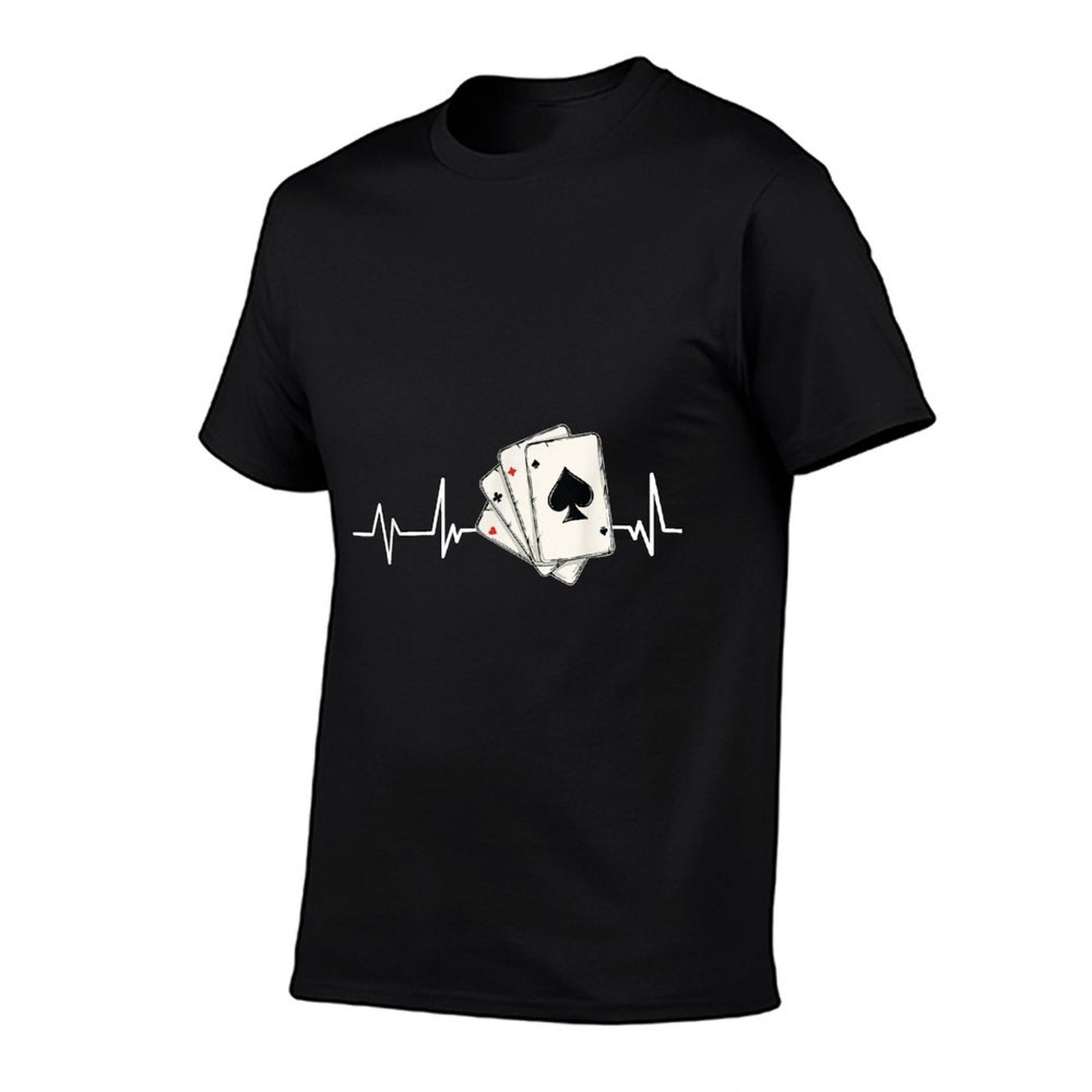 Poker Player Heartbeat EKG Gift Poker  Slim-fit Cut T-Shirt