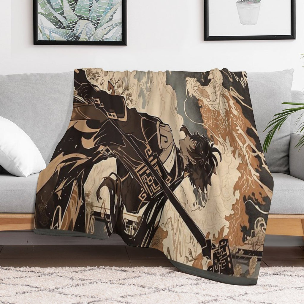 Traditional Zhongli Versatility Throw Blanket