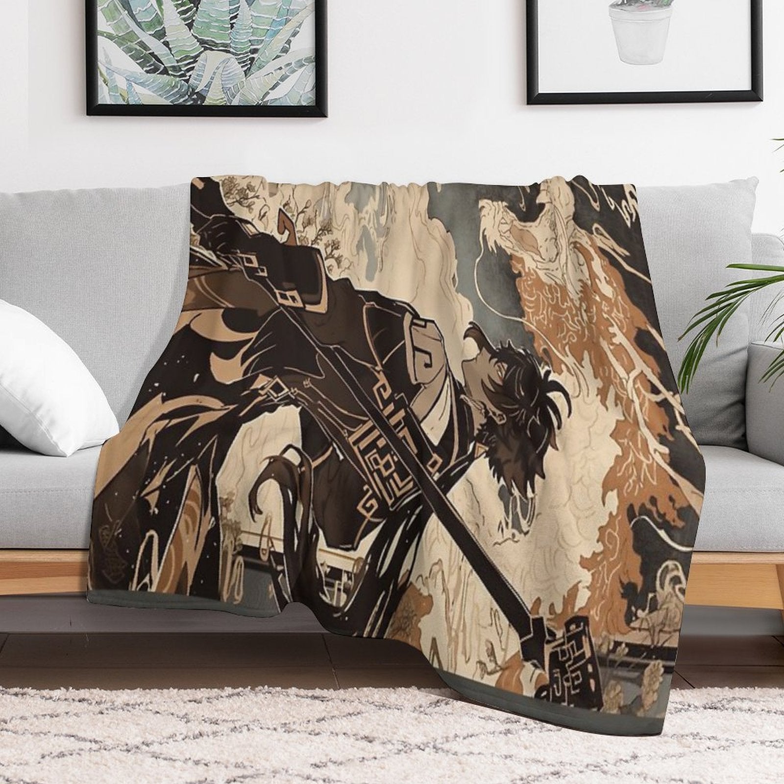 Traditional Zhongli Versatility Throw Blanket