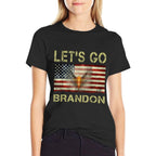 Let’s Go Brandon Conservative USA Funny  Heathered Texture T-Shirt