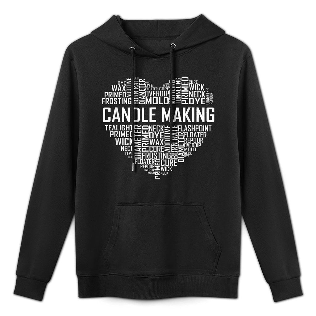 Candle Making Heart Lover Gift Candlemaker Hobby Gifts Casual Wear Hoodie