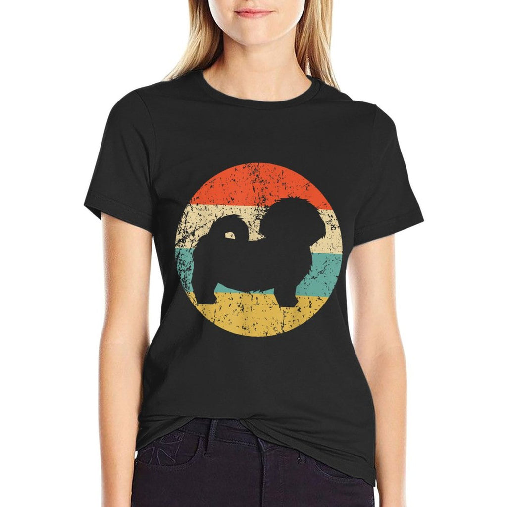 Shih Tzu - Vintage Retro Shih Tzu Dog  Summer-ready Fabric T-Shirt