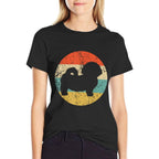 Shih Tzu - Vintage Retro Shih Tzu Dog  Summer-ready Fabric T-Shirt