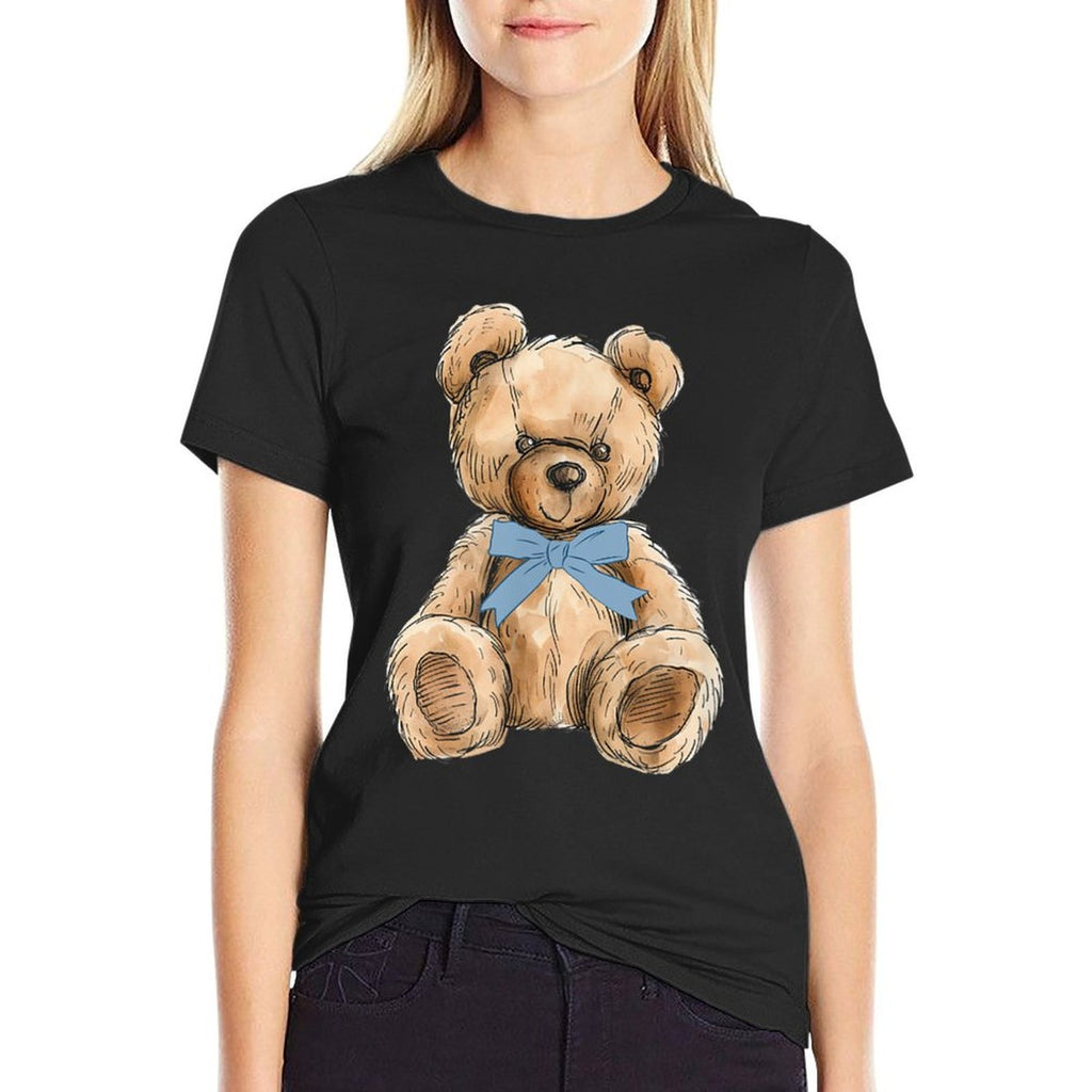 Teddy Bear Preppy Aesthetic Cute Gifts Forns Coquette  Slim-fit Cut T-Shirt
