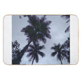Beautiful Tall Coconut Trees on A Farm in The South of The Island St. Lucia  Absorbent Bath Mat