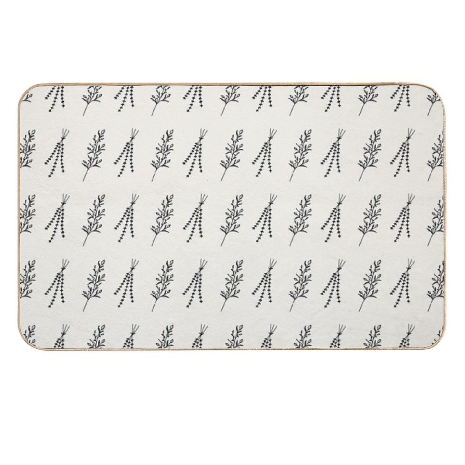 Floral Pattern  High-Traffic Bath Mat