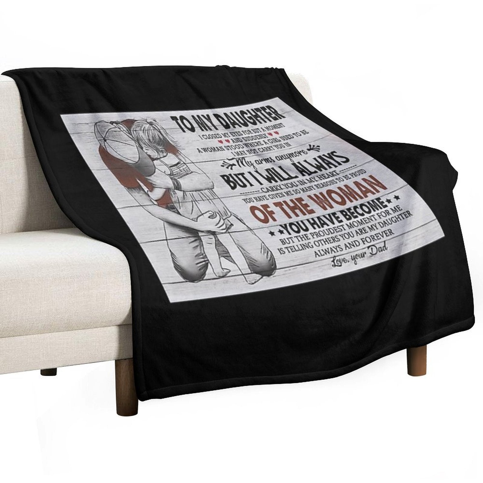 To My Daughter I Closed My Eyes For But A Moment And Suddenly Shrink-resistant Throw Blanket