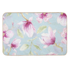 Vintage Magnolias Light Blue Botanical Garden Pattern  Toxin-Free Bath Mat
