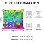 BFDI All Characters (Rainbow) Soft Washable Throw Pillow