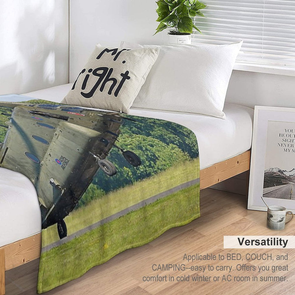 Chinook RAF 100 At Cosford Airshow 2018 2 Sustainable Throw Blanket