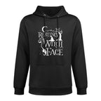 Women Girls Funny Halloween Resting Witch Face Casual Wear Hoodie