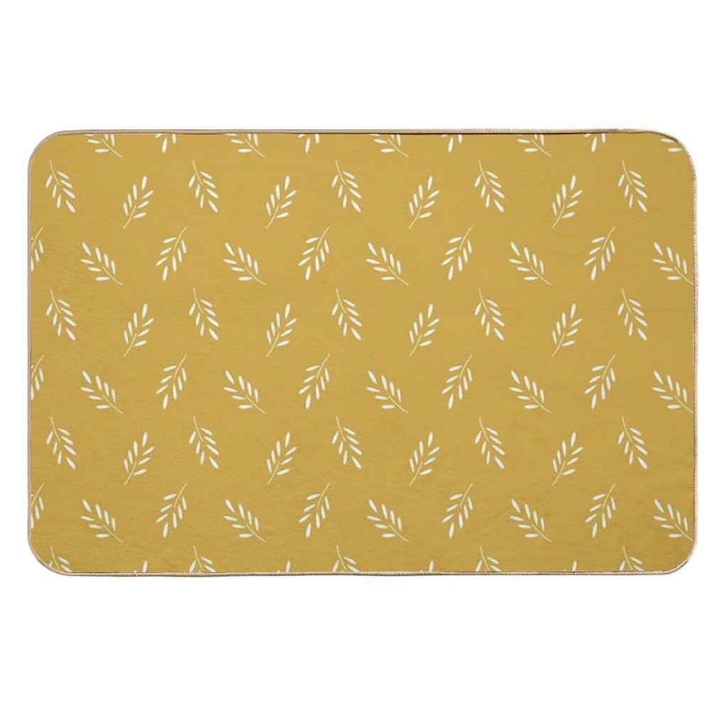 Simple Leaf (marigold)  Fade-Resistant Bath Mat