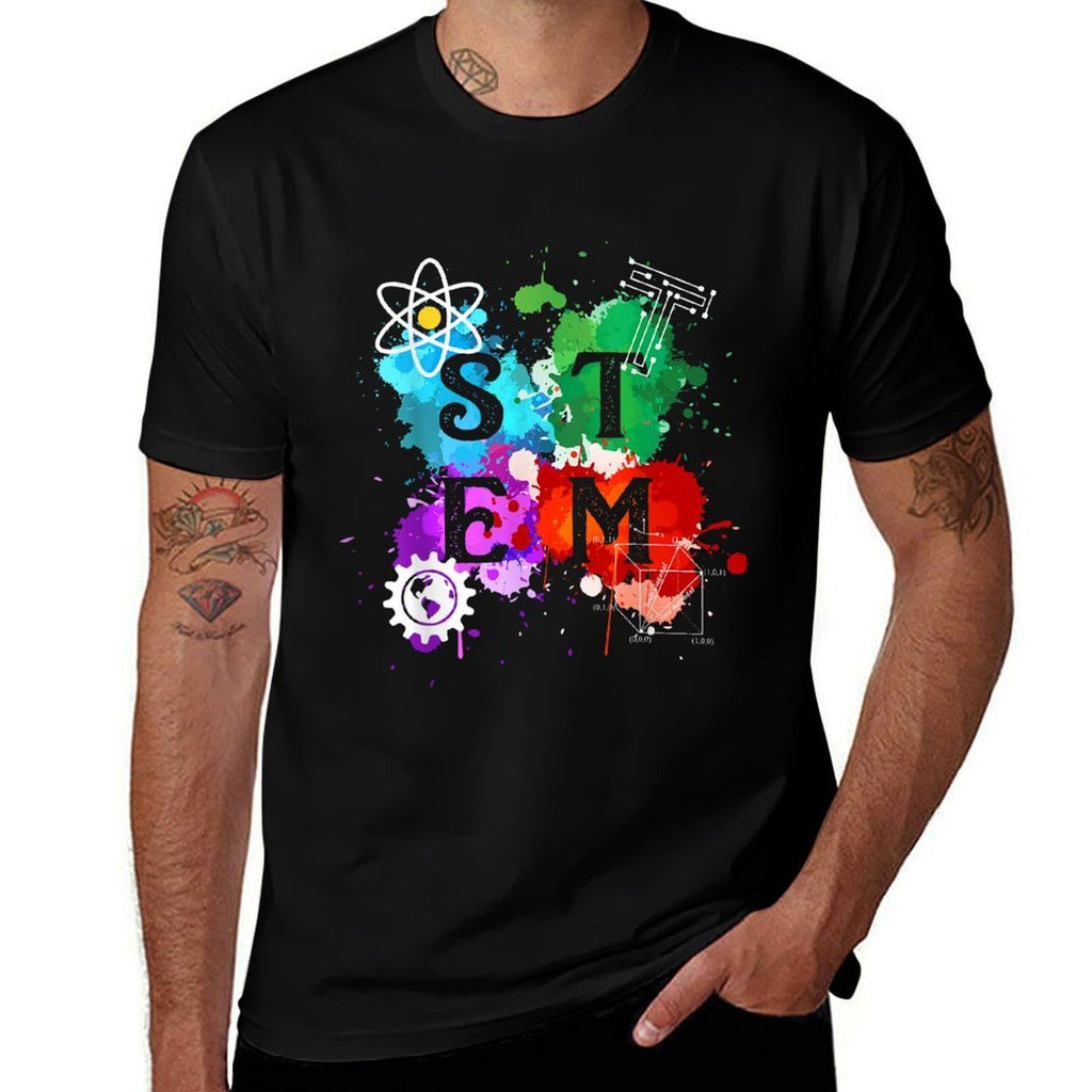 STEM Science Technology Engineering Math Teacher Gift  Cotton T-Shirt