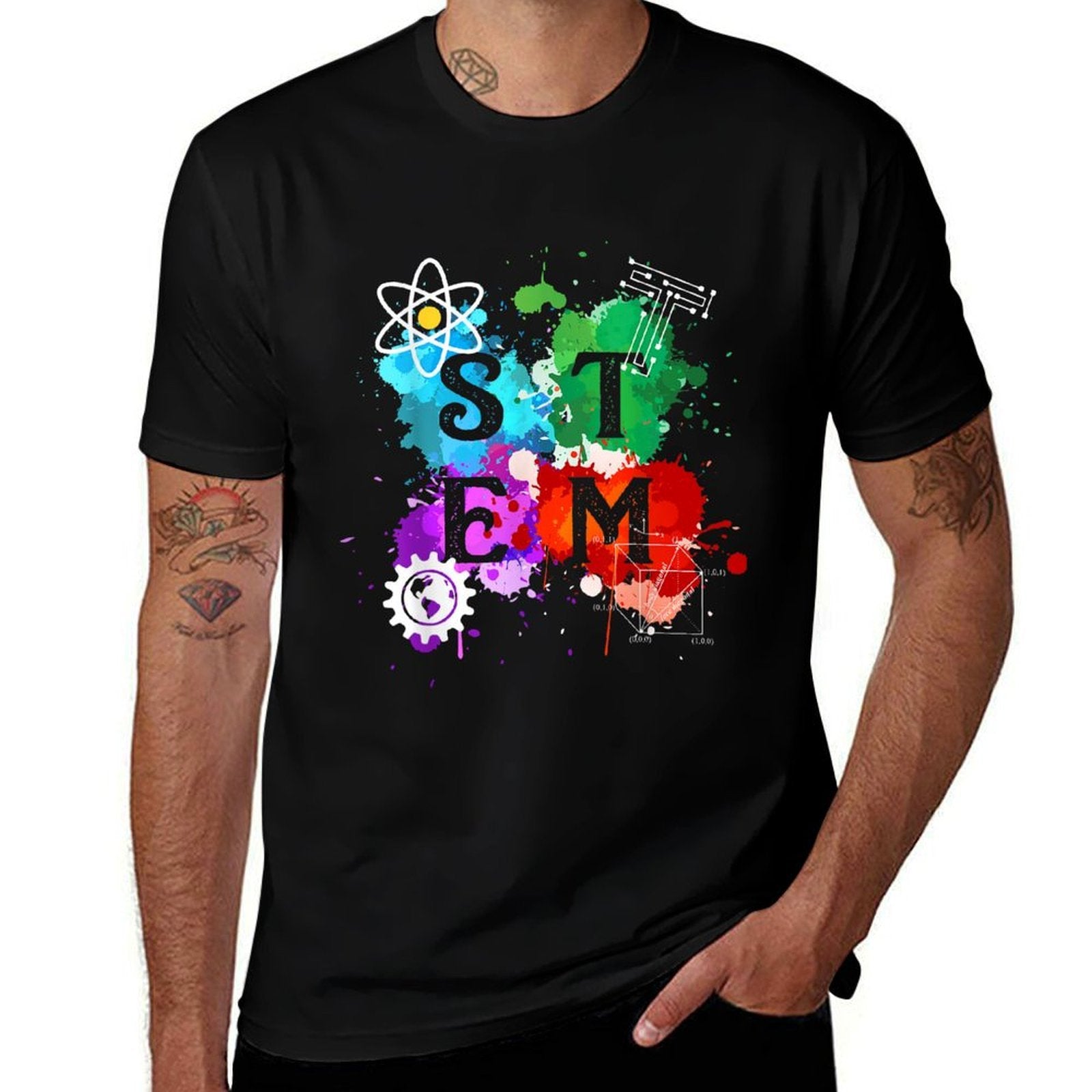 STEM Science Technology Engineering Math Teacher Gift  Cotton T-Shirt