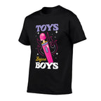 Funny Toy in Front of Boys  Humour for Adults  Rolled Sleeves T-Shirt