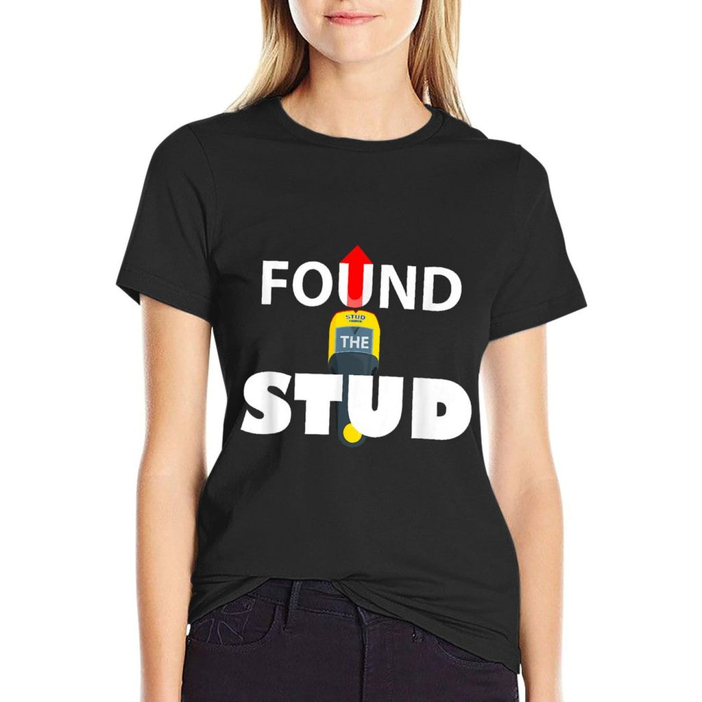 DAD JOKES BY ESI IMAGES FOUND THE STUD FUNNY - Mens Unisex Black Classic Fit - Small  Moisture-wicking T-Shirt