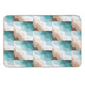 Modern Paper Cut Waves  Toxin-Free Bath Mat