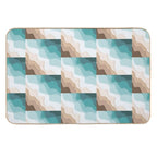 Modern Paper Cut Waves  Toxin-Free Bath Mat